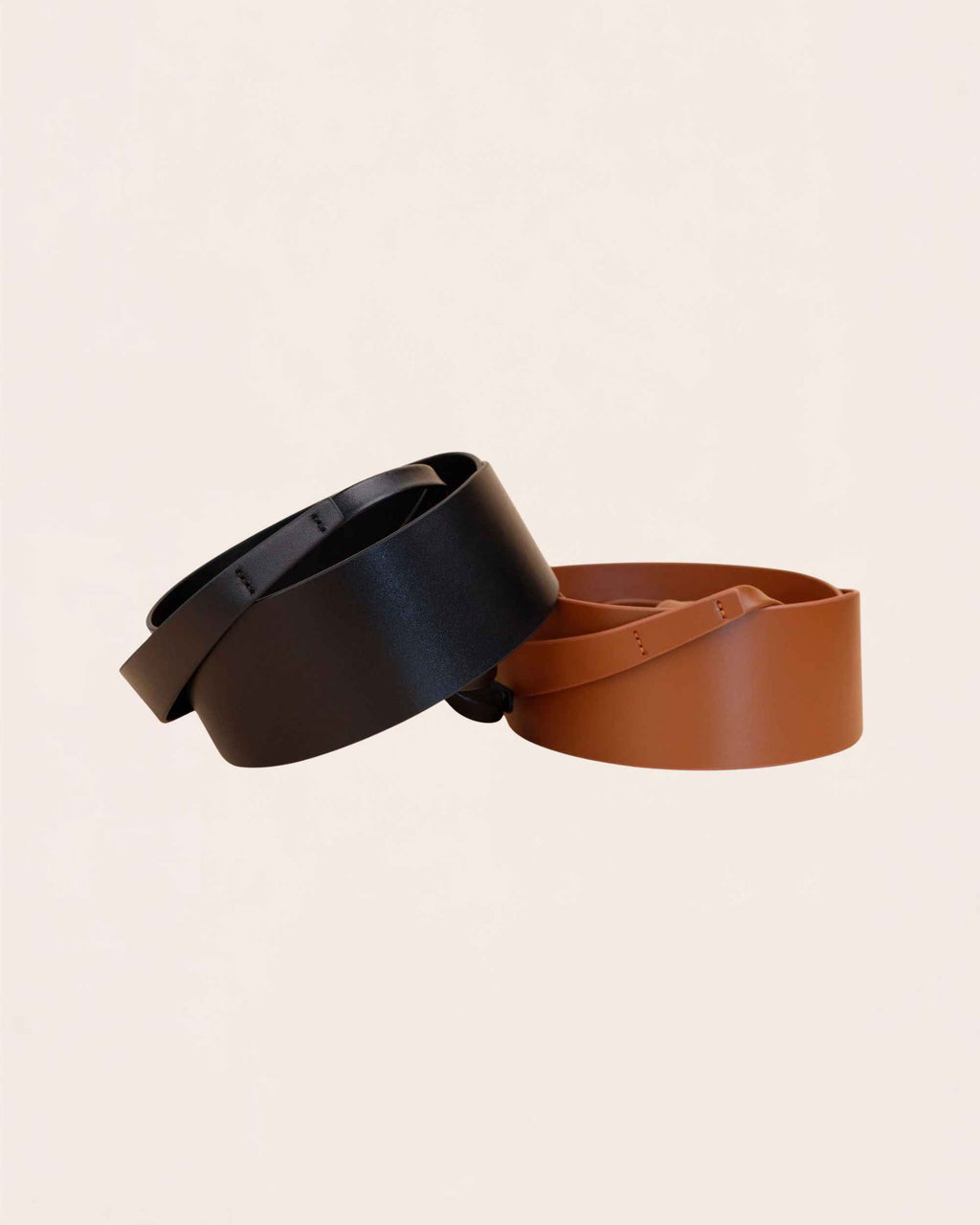 Knot wide cowhide wrap belt