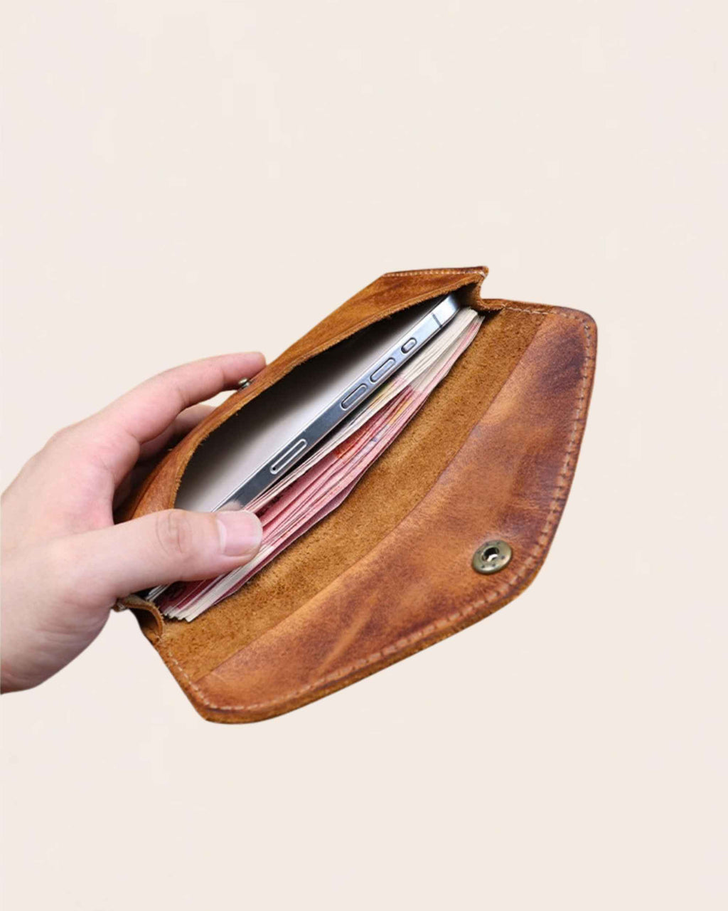 Tender cowhide envelope wallet