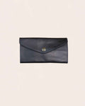 Tender cowhide phone wallet in black